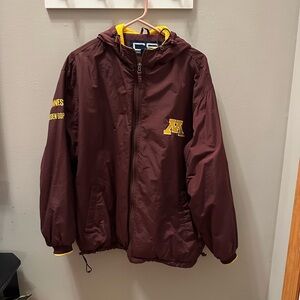 Minnesota Golden Gophers fleece-lined jacket with hood. Men’s Medium.
